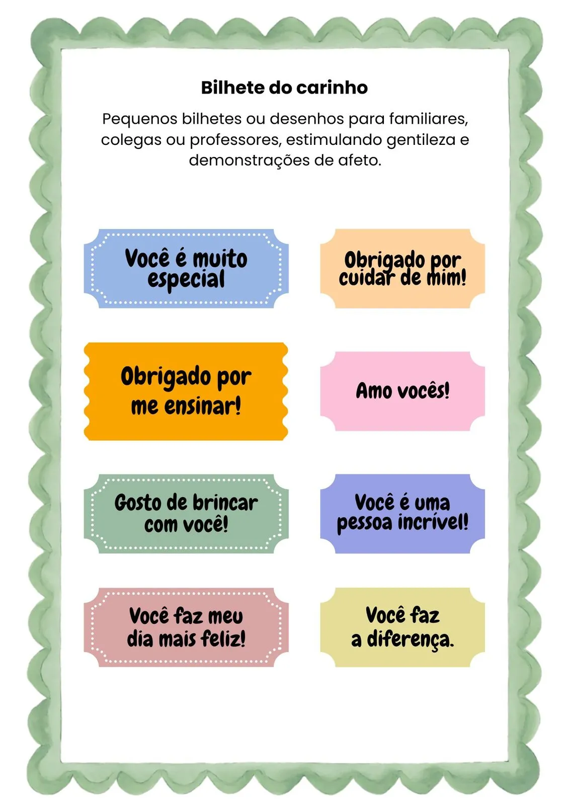 Bilhete do Carinho para Imprimir (PDF Gratuito) | Educação Infantil — Bilhete Do Carinho Para Download 01
