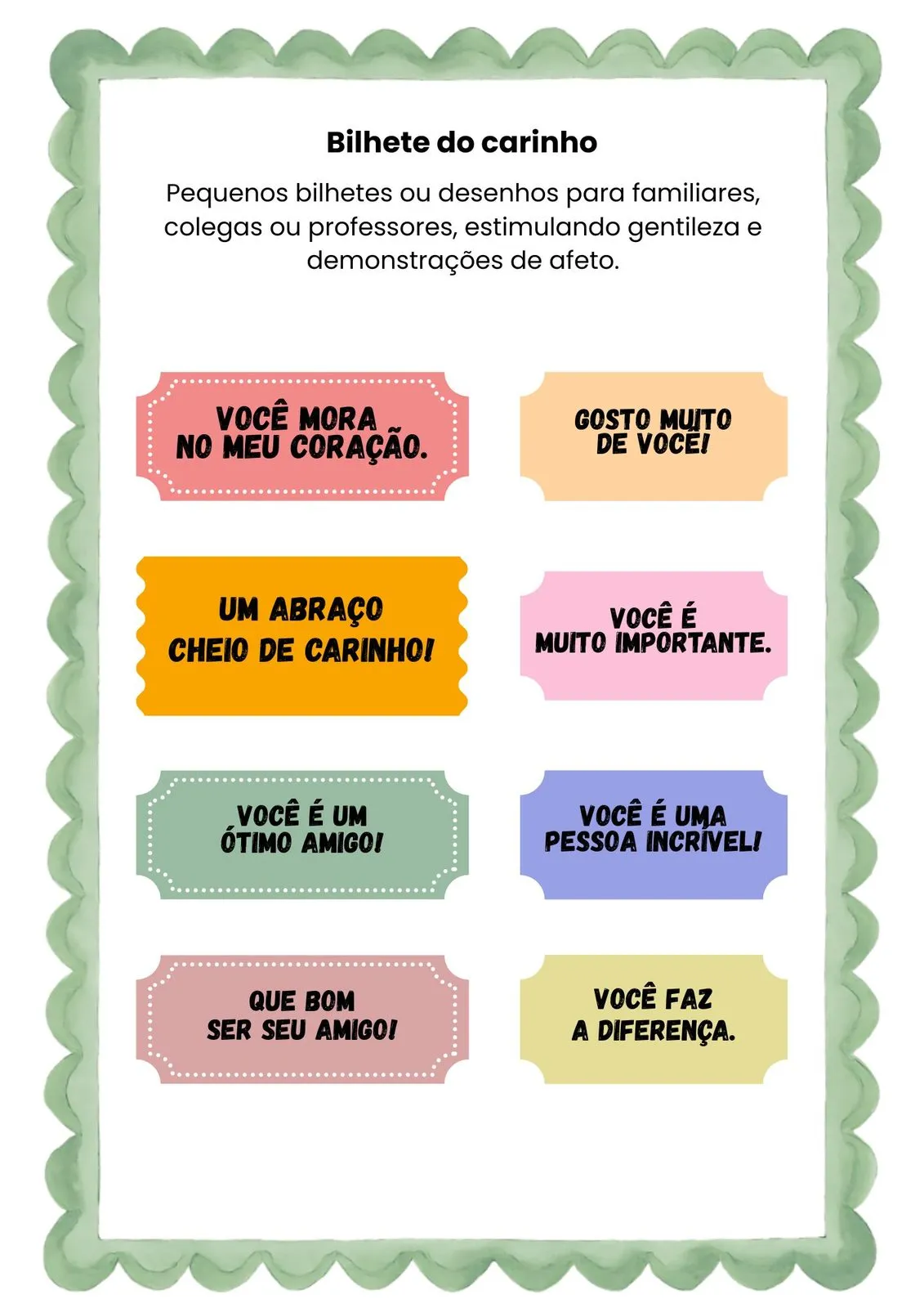 Bilhete do Carinho para Imprimir (PDF Gratuito) | Educação Infantil — Bilhete Do Carinho Para Download 02