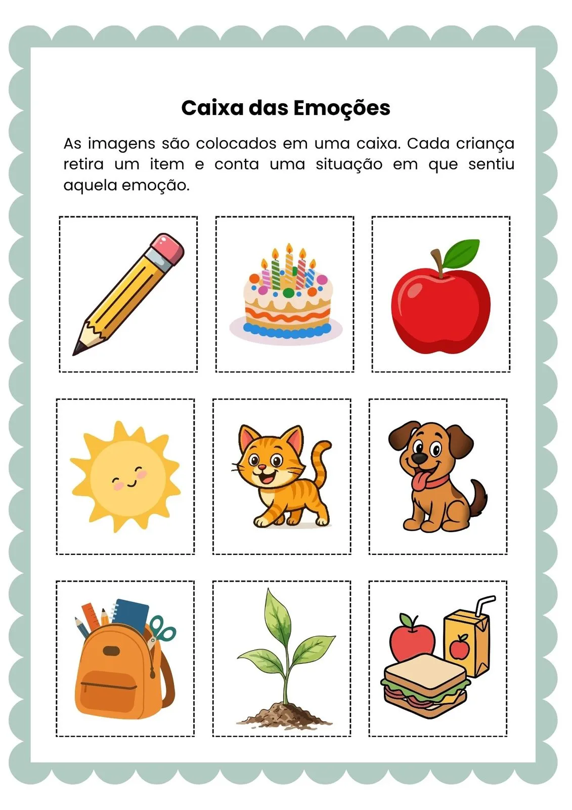 Caixa das Emoções com Objetos para Imprimir (PDF Gratuito) | Educação Infantil — Caixas Das Emocoes 02