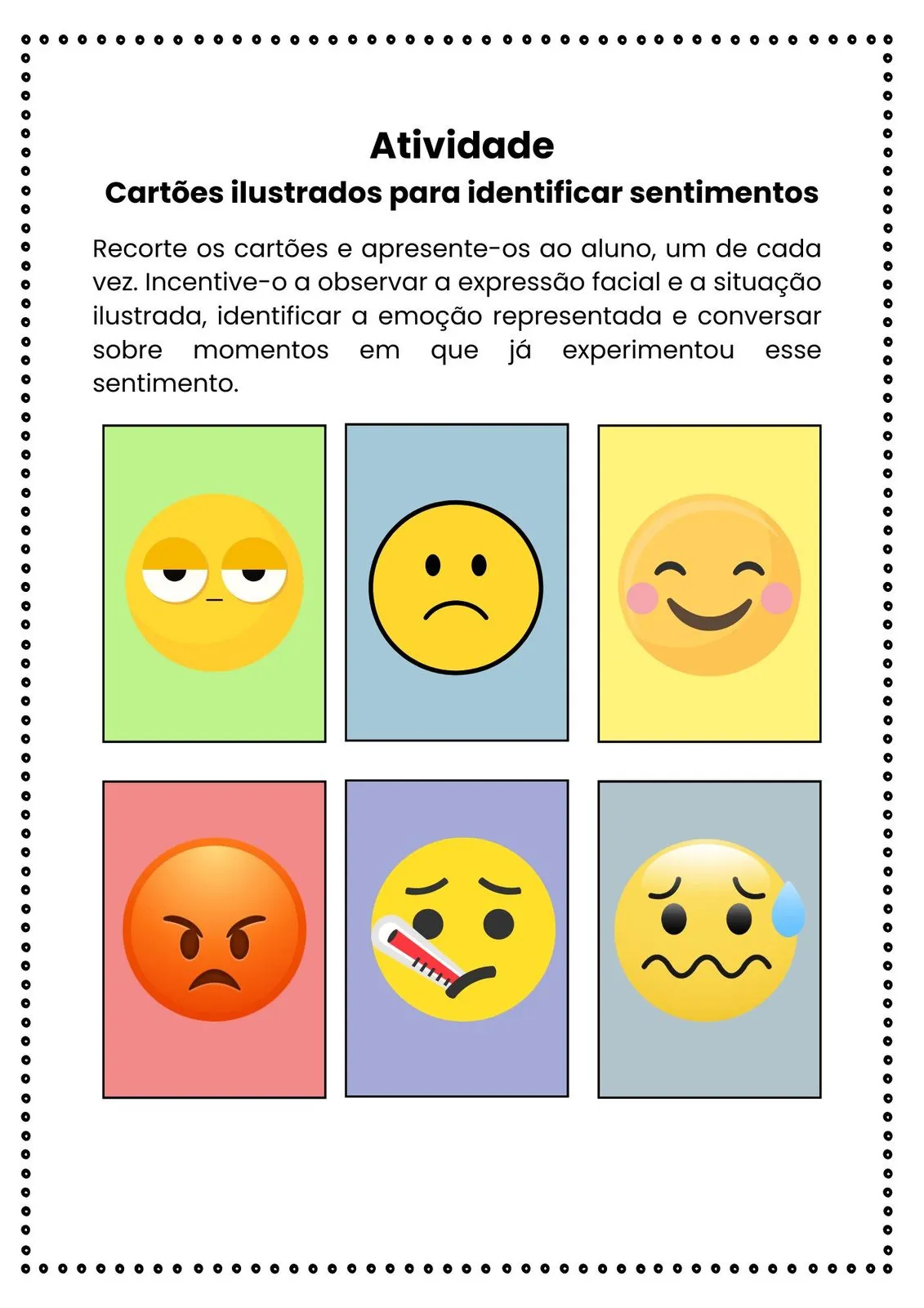 Cartões das Emoções para Imprimir (PDF Gratuito) | Educação Infantil — Cartões de sentimentos