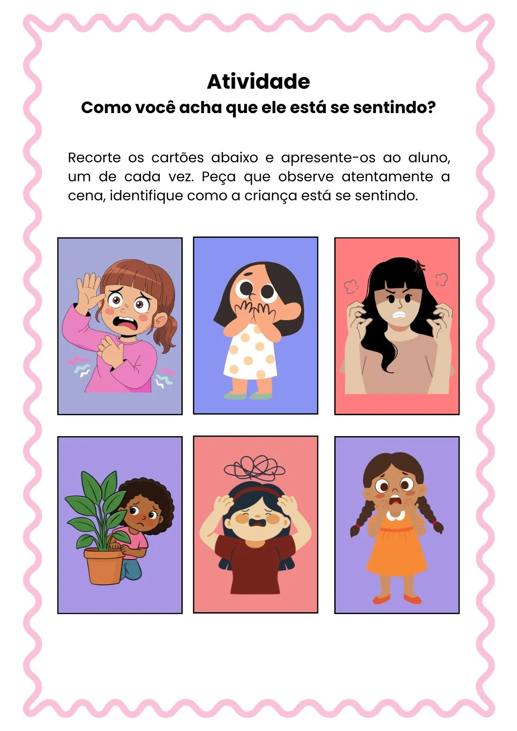 Como Você Acha que Ele Está se Sentindo? | Atividade de Emoções para Imprimir (PDF Gratuito) — Cartões de emoções para imprimir