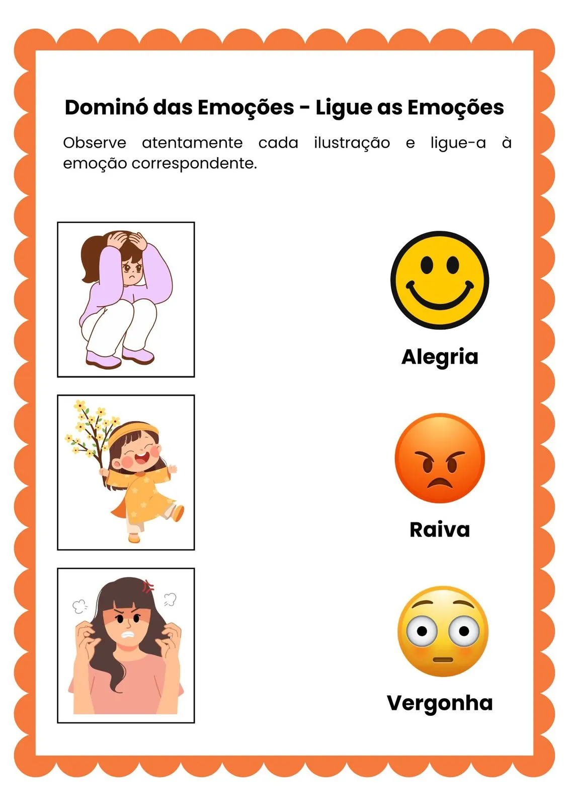 Dominó das Emoções para Imprimir (PDF Gratuito) | Atividade de Emoções — Ligue as emoções