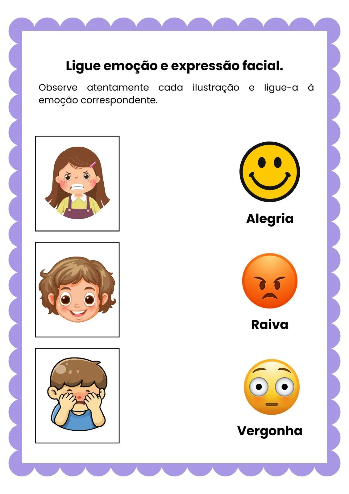 Ligue a Emoção à Expressão Facial para Imprimir (PDF Gratuito) | Educação Infantil — 8 Ligue Emocao A Expressao Facial 02.jpg