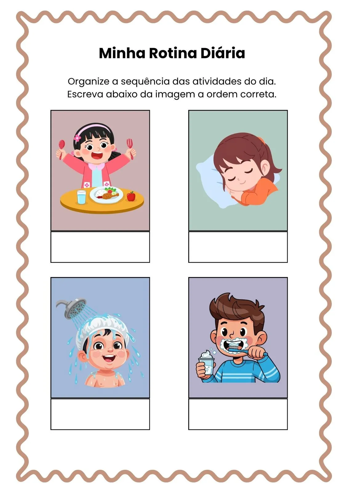 Minha Rotina Diária para Imprimir (PDF Gratuito) | Educação Infantil — Cartões da rotina para imprimir