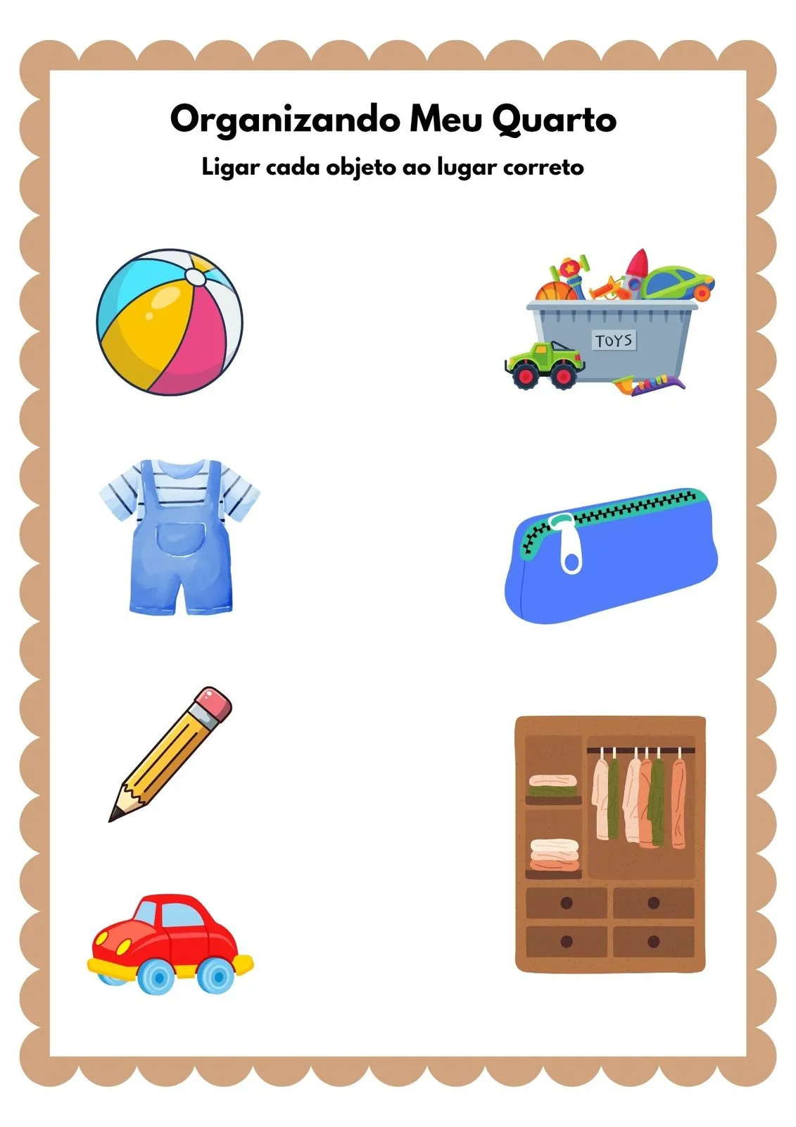 Organizando Meu Quarto para Imprimir (PDF Gratuito) | Educação Infantil — Organizando Meu Quarto